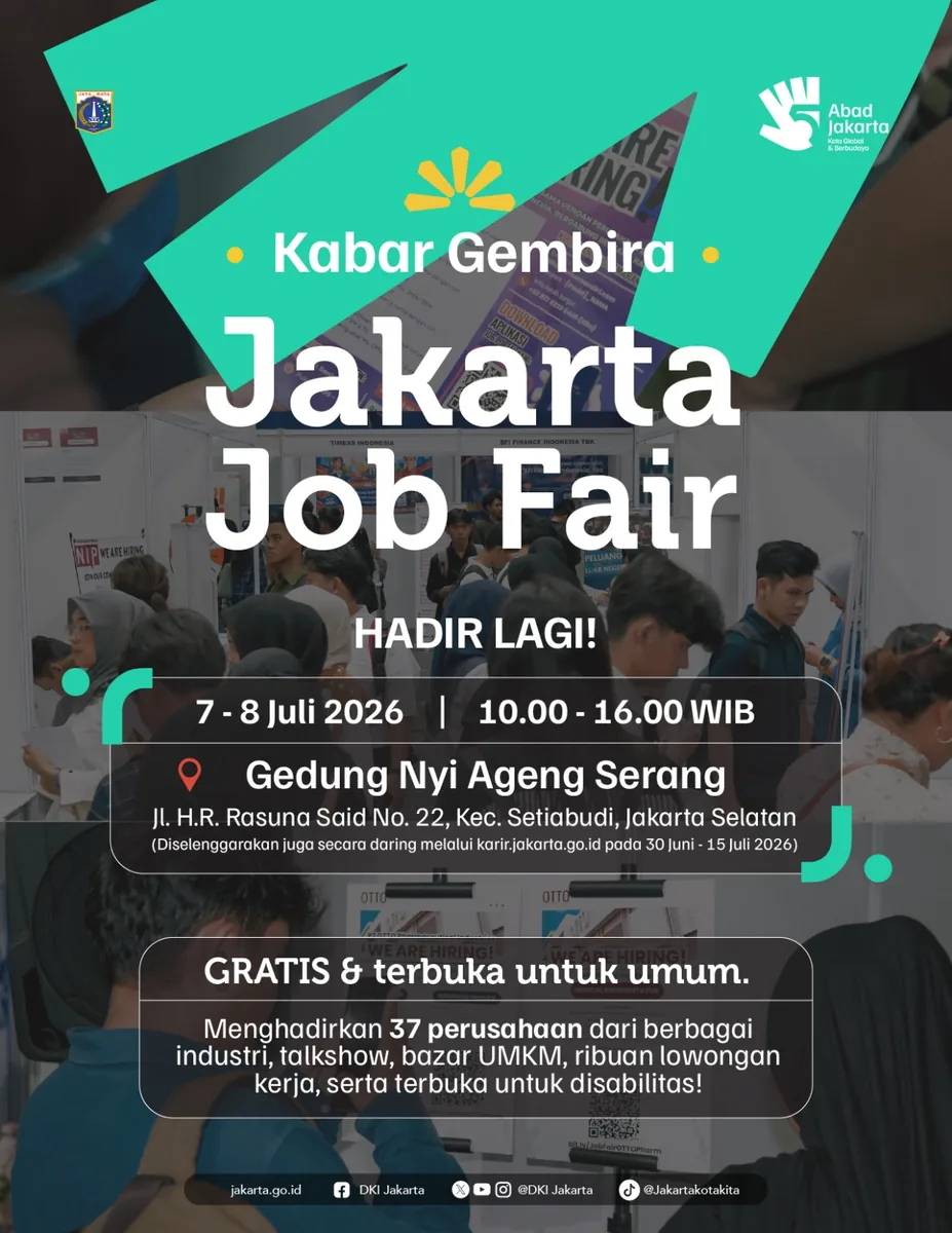 Job Fair Kabupaten Batang 2026 (Suku Dinas TKTE Wilayah Kabupaten Batang Barat) : 7-8 Juli 2026