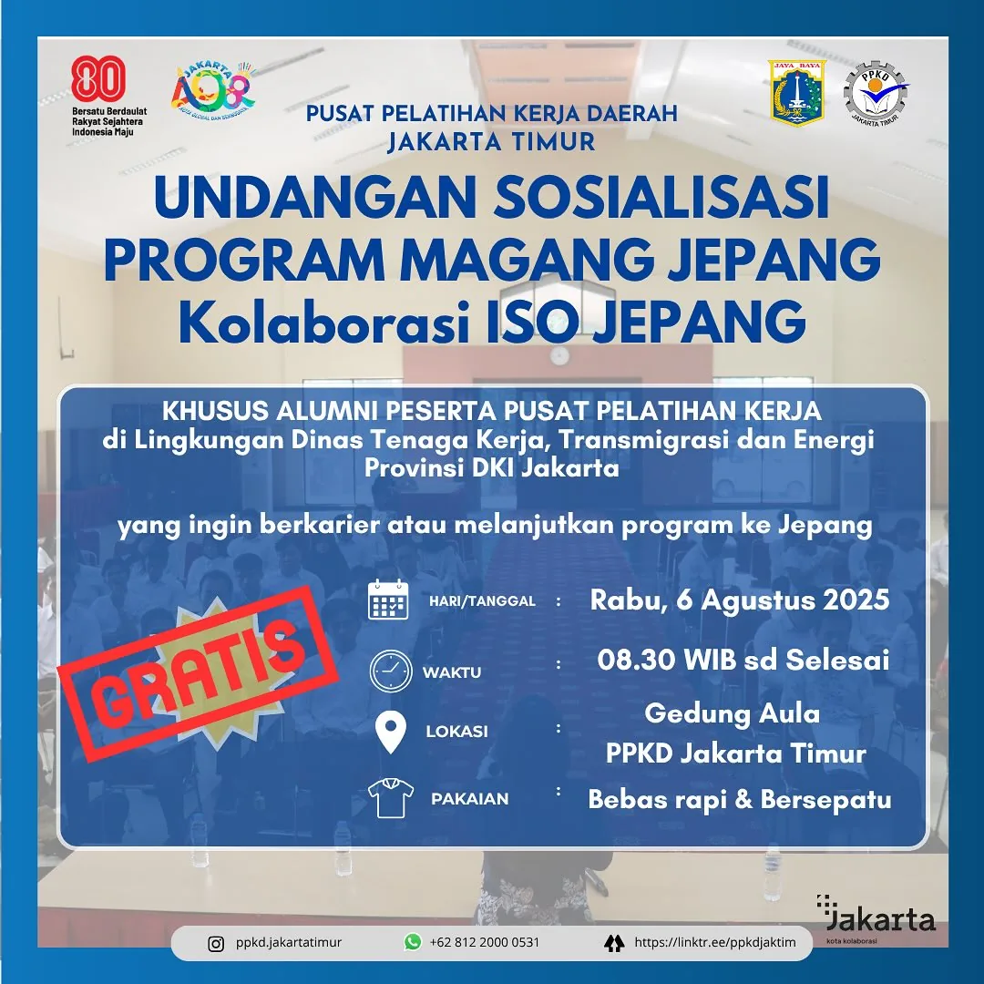 UNDANGAN SOSIALISASI PROGRAM MAGANG JEPANG – PPKD KABUPATEN BATANG